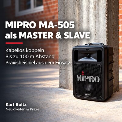Schon gewusst? MIPRO Mobile-PA-Systeme kabellos als MASTER und SLAVE verbinden - MIPRO Lautsprecher kabellos verbinden | MASTER &amp; SLAVE