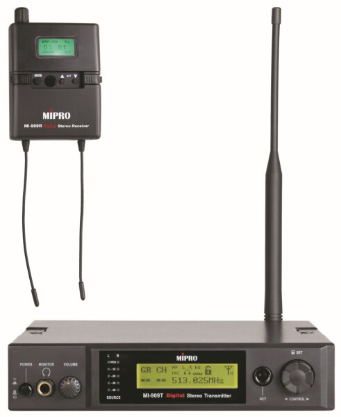 MIPRO MI-909 RT-SET Digitales UHF In-Ear Monitoring Set (480-544MHz)