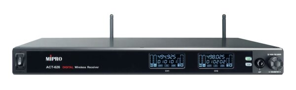 MIPRO ACT-626 Digitaler UHF 2-Kanalempfänger (542-590 MHz)