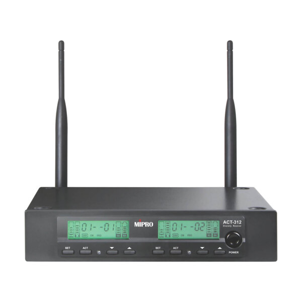 MIPRO ACT-312 2-Kanalempfänger - 823-832 MHz (8AD)